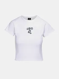 23ss realizacja par damska designerska koszulka 12 konstelacji koszulki z nadrukami modne topy koszulka z krótkim rękawem koszulki polo