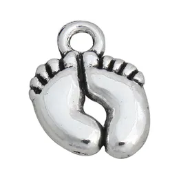 Hela modemors dag legering charms baby fot charms 10 14mm 100 st aac813228l