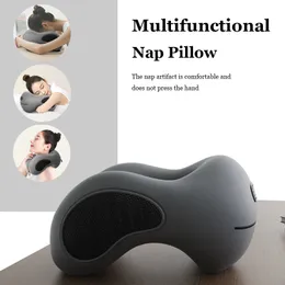 Kudde multifunktion Ushaped Memory Foam Neck Pillow Slow Rebound Soft Travel Pillow For Sleeping Cervical Health Massage Tuppla Kuddar 230214