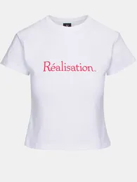2023ss Realization par Dam Designer T-shirt Klassiskt bokstävertryck T-shirts Mode Toppar Kortärmad T-shirt Polos
