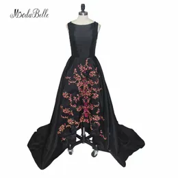 Partykleider Modabelle Arabisch Schwarz Abendkleid Kristall Avondjurk 2023 Dubai Lange Vestido De Festa Perlen bestickte formelle Kleider