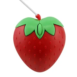 Wired Cute Mouse Cartoon Strawberry Mice Creative Ergonomic Mini 3D Mause USB Optical 800 DPI Computer Fruit Mice Girl Gifts For Laptop PC