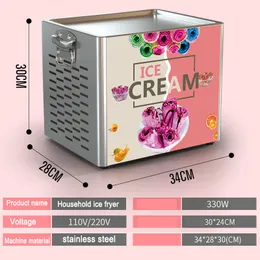 BEIJAMEI Fry Ice Cream Roll Machine, gerollte Brat-/frittierte Joghurt-Eiscreme-Herstellungsmaschine, Zerkleinerer