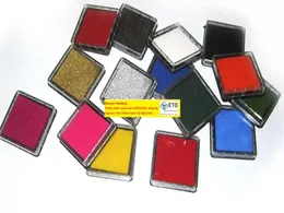 DHL FedEx New 15 Color Craft Pad Pad Clotful Cartoon Ink Pad لأنواع مختلفة من Stamps500PCSLOT