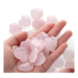 Stone Love Heart Turquoise Rose Quartz Natural Ornaments Hand Handle Pieces Diy Stones Necklace Accessories 20Mmx6Mm Drop Delivery Je Dh6Jw