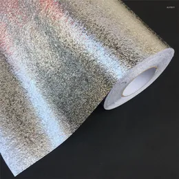 Wallpapers 5 M Cabinet Aluminum Foil Tin Self-adhesive Waterproof And Oil-proof Furniture Renovation Stickers Kitchen Drawer Mat