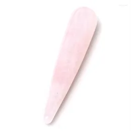 Estatuetas decorativas rosa natural quartzo yoni wand massagem de cristal colar breking body body para mulheres exercícios de kegel