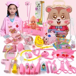 Outros Toys Doctor Conjunto para crianças fingirem brincar de garotas Role-playing Games Hospital Accessorie Kit Enfermeira Ferramentas Bag Toys Crianças Presente 230213