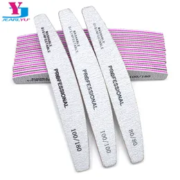 Nail Files 510 PcsLot Professional Manicure 80 100 180 Grey Boat Gel Polish Emery Board s Accessories Tools 230214