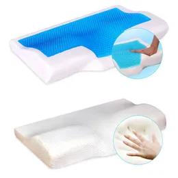 Almofado de espuma de memória ortopédica de travesseiro 50x30cm60x35cm Rebotamento lento do gel de gel de gel de gel de gel de gel de gel de gel de gel de gel do colo do cervical para travesseiros adultos 230214