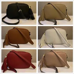 New Classic Luxurys Designer bags Women Shoulder Bags Tassel Disco SOHO Leather Shopping Bag Crossbody Bolsas Crossbody Totes Purse Casual Carteiras 22CM