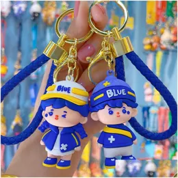 Finger Toys Creative Keychain Couples Cartoon Key Ring Doll Exquisite Boys And Girls Dolls Bags Pendants Small Gifts Drop Delivery N Dhnvh
