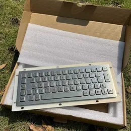 Клавиатуры Встроенная металлическая клавиатура из нержавеющей стали промышленная пылезащитная клавиатура из нержавеющей стали компьютерная периферия совершенно новая T230215