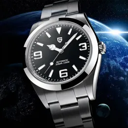 腕時計Pagani Design NH35 MEN MECHANICAL WATCH AR SAPHIRE GLASS MEN STAINLESSスチールスポーツ防水時計230215