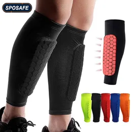 Equipamento de proteção 2pcs/par honeycomb de futebol canela guardas de futebol escudos esportes leggging shinguards mangas de perna de proteção de proteção de proteção haste 230215