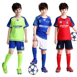Outdoor T-Shirts Wholesale Custom Personalized Kids Football Jersey Shirt High Quality Children Football Uniform Soccer Jersey For Young Boy Y302 230215