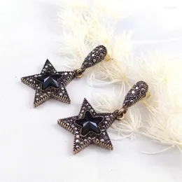 stud arrings star star simple simply mediace pentacle alloy rhinestone dangle dangle gifts bijoux femme luxe exh660s04