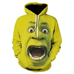 Herrtröjor Cartoon Shrek 3D Tryckt Harajuku Men/Women Hoodie Anime Funny Hooded Pullover High Quality Streatwear Sweatshirt