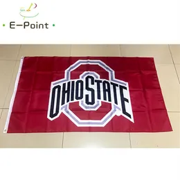 NCAA Ohio State Buckeyes-Flagge, 3, 5 Fuß, 90 cm, 150 cm, Polyester-Flaggen, Banner-Dekoration, fliegende Hausgarten-Flagge, festliche Geschenke, 250 Stück