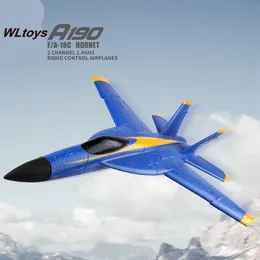 Electric/RC Aircraft Wltoys XK A190 P530 F-18 RC Plane F/A-18C 2 Channel 2.4GHZ Radio Control Airplane 6 axis Drone Remote Control Aircraft Glider 230214