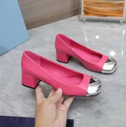 Moda bayanlar tıknaz rhinstones topuklar elbise ayakkabı metal yuvarlak ayak parmağı patent deri söğüt ding gelin nedime ziyafet iş güzel seksi boyut kayması üzerinde 35-40