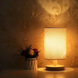 Lampade da tavolo Lampada a LED in legno Decorazione nordica Luce da lettura alimentata tramite USB Protezione degli occhi Elettrodomestico per dormitorio universitario