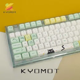 لوحات المفاتيح KYOMOT 131 مفاتيح CUTE CAT موضوع KEYCAPS PBT PBT SUBLIMATION XDA ملف تعريف MX SWIST Mechanical Keyboard 61/68/87/96/104/108 T230215