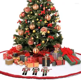 クリスマスの装飾48インチの木スカートの黄麻布ウォールナット兵士飾り床マットカバークリスマス装飾
