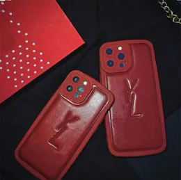 Designers Luxury Female Rouge Iphone Case per 11 12 13 14 Plus Pro Max X Xs Xr Xsmax 7 8 Plus Fashion Phone Case
