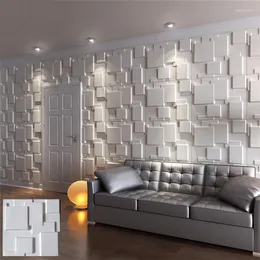 Papéis de parede 3D Adesivo de painel de teto Molde de plástico para gesso de telha Arte de pedra decorativa Formulário 30cm
