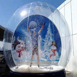2M 3M 4M Dia Inflatable Snow globe Human Size Snow Globe For Christmas Decoration Popular Clear Pot Booth For People Inside233E