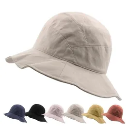 Basin Hat Cap Lotus Leaf Fisherman Cap Bucket Hats Travel Sunshade Caps Cotton Sun Visor折りたたみ豊富なカジュアルアンチサンバーアウトドアパーティーBC300