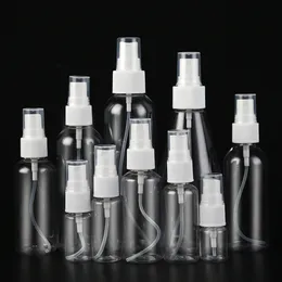 香水ボトル20pcsスプレーボトル10/20/30/50/60/80/100/120/mlプラスチック補充可能ボトルミスト香水アトマイザーエマケップトラベルアクセサリー230215