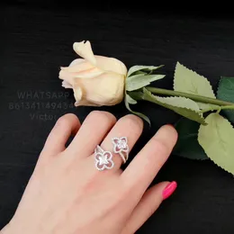 LW Diamond Ring for Woman Designer Jewelry 925 Silver Diamond أعلى جودة عداد لن تتلاشى هدية الذكرى السنوية الكلاسيكية 007