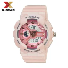 Armbandsur X-Gear Fashion Ladies Watches Girls Students Digital Sport Women tittar på 50m vattentätt armbandsur Alarm Relogio Feminino