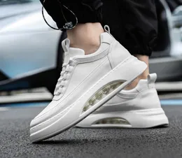 Casual Shoes Air Cushion Small White Shoes for Men's Lovers Version Sports Shoes Versatile White Inner Heightening Casual