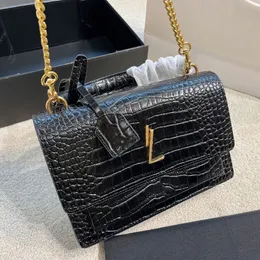 Borsa firmata Spalla Donna Borse Borse Borse tote bagg pelle di vitello nera classiche strisce diagonali catene trapuntate regali all'ingrosso Viaggi vacanza festa Pelle morbida