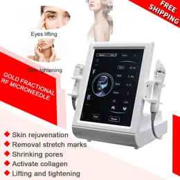 Portable Salon Use Fractional RF Microneedle Machine Radio Frequency Microneedling Skin Care Tools For Wrinkle Removal Treatment Face Tightening Equipment