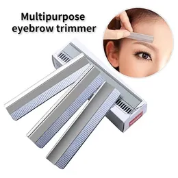 Eyebrow Trimmer 100st/Lot Professional Hair Cutting Razor Eyebrow Triming Knife Rostfritt stål Multifunktion Varp Feather Blade Makeup Tool 230215