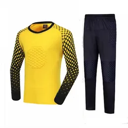 Outdoor T-Shirts Kids Adult Goalkeeper Soccer Jersey Child Women Men Goalie Football Suit Sponge Protection Doorkeeper Shirt Pants Or Shorts 230215