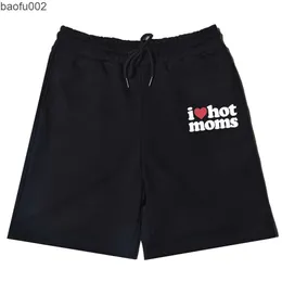 Мужские шорты 2022 Fashion новые повседневные шорты Мужчины I Love Moms Summer Beach Shorts Sports Bunders, пробеженные брюки, пробеженные шорты L230215