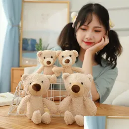 Pluszowe pluszowe zwierzęta 2035 cm Teddy Bear Doll Toys Girl Plecak ozdobiony uroczym wisiorkiem łańcucha karcie z tyłu kropla deliv dhfyq