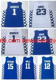 خصم رجال Kentucky College Trainers 1 Booker 23 Davis Basketball Jerseys 3 Ado 11wall 15 Cousins ​​0 Fox 12 Towns Wears