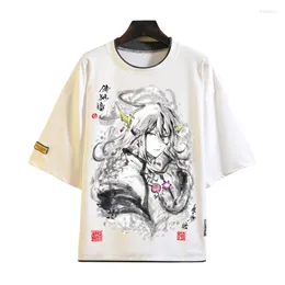 Heren T-shirts Anime het Verhaal van Voedsel Cosplay Shirt Mannen Vrouwen Witte Inkt Wassen Schilderen T-shirt Casual Tops
