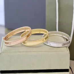 Новые дизайнерские браслеты браслета для женщин любовника 18K золотые титановые стальные браслеты модные украшения