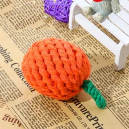 Dog Apparel 1PC Pet Orange Modeling Fruit Series Braided Molar Toy Bites Toys