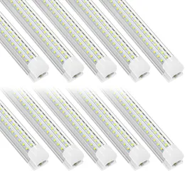 LED Shop Lights 4ft 60W White White 6000k Daylight Tubes Led Tubes D شكل عدسة واضحة ، قابلة للربط ، المرآب ، المستودع ، الطابق السفلي ، إضاءة المطبخ ، T8 25pcs US Stock