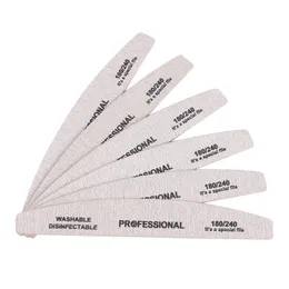 Nail Files 10pcs Wood Sandpaper File 180240 Professional Emery Board Manicure Buffer Grey Boat Doublesided Wooden Pedicure Buffers 230214