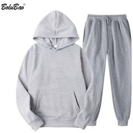 Trainingsanzüge für Männer BOLUBAO Marke Männer Sport Casual Sets männer Hoodies Hosen Zwei-Stück Anzug Trainingsanzug Mode Einfarbig Sets männlichen 230215