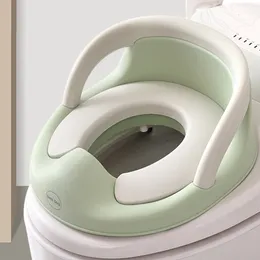 Sittstoltäcken Potty Training Seat For Kids Boys Girls Toddlers Toalettstol för baby med kuddehandtag och ryggtoaletttränare 230214